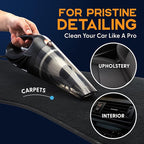 THISWORX Car Vacuum Cleaner - Portable, High Power, Handheld Vacuums w/ 3 Attachments, 16 Ft Cord & Bag - 12v, Auto Accessories Kit for Interior Detailing - Black