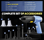 Portable Cordless Handheld Vacuum Cleaner with 15000PA, 120W Air Duster, Brushless Motor, Mini Car Vacuum for Car and Home
