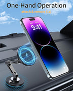 ZBF Magnetic Car Phone Holder Mount (360° Rotation) Cell Phone Car Holder, Phone Mount for Car Windshield Dashboard Hand Free Mount for iPhone 17 16 15 14 13 Pro Max All Smartphones