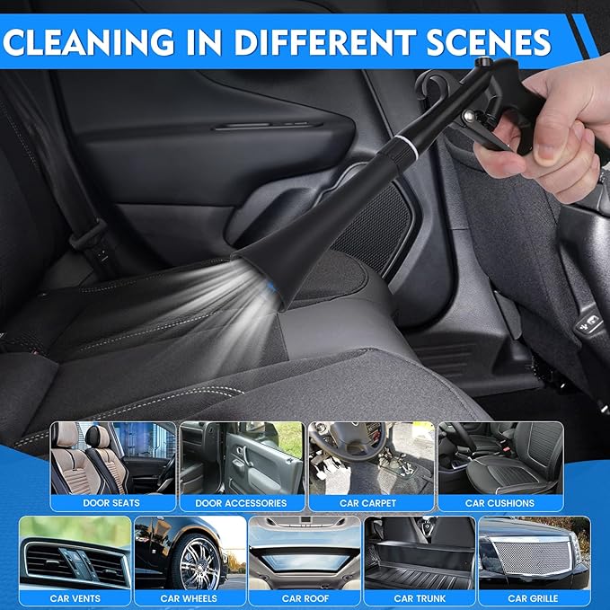 IPELY Car Cleaning Gun, High Pressure Car Blow Gun for Car Detailing, Quickly Clean and Dry Car Surfaces with Strong Air