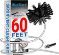 BlueStars 60-Feet Dryer Vent Cleaner Kit with Drill Attachment — Flexible Lint Remover Brush, Extends Up to 60 ft, Works with or Without Power Drill
