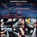 LED Lights for Car Interior - 5 in 1 Wireless Ambient Lighting Kit with 236" Fiber Optic, 16 Million Colors, APP Music Sync - Car Neon Lights for Cars, Trucks, SUVs（USB）