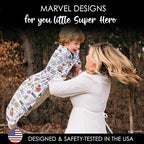 Milk Snob Marvel Infant Boy/Girl Swaddle Blanket, Soft Receiving, Security and Play, Toddler Infant Newborn Bedding, Baby Shower, Baby Registry Gift (Mighty Heroes) 34 * 34 inches