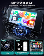 OTTOCAST Mini Nova 2 in1 Wireless CarPlay Android Auto Adapter 2026, Plug & Play USB Dongle, Fast Auto Connect, 5GHz Stable Connection, for OEM Wired CarPlay/Android Auto Cars