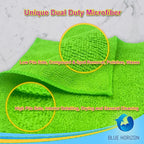 Blue Horizon Assorted Color Microfiber Cleaning Towels, Pack of 24, Ultra Soft Plush Washcloth Shop Towels, All Purpose Premium Microfiber Detailing Cleaning Cloths (16" x 16", Mix Color)
