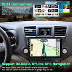 4G+64G Car Radio Stereo for Toyota Highlander 2008-2013, Wireless Carplay&Android Auto with Android 12 Support Bluetooth/Voice Control/GPS/WiFi/Back-up Camera/SWC/FM, 10.2 Inch IPS Touch Screen