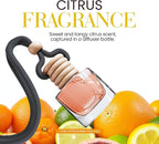 Citrus Lemon Car Air Freshener | Hanging Car Freshener with Vent Clip | Long Lasting Diffuser, Slow-Release Aroma Technology, Adjustable Scent Intensity | Premium Scented Interior Perfume by Perfa