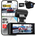 REDTIGER 4K HDR Dash Cam Front and Rear, STARVIS 2 Sensor, 5.8GHz WiFi APP, 3.18" Touchscreen, Voice Control, 128G Card Included, WDR, Dash Camera for Cars with GPS, 24H Parking Mode(F7N Elite)
