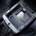 Compatible with Center Console Organizer Tray Jeep Wrangler JL/JLU 2018-2022 2023 2024 2025 2026 and Jeep Gladiator JT Truck 2020-2024 2025 2026 Insert Armrest Accessories (Not for JK/JKU)(Blue Trim)