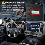 13.1" QLED Car Radio Stereo Upgrade for Chevy Silverado & GMC Sierra 2014-2018, 8-Core Head Unit 4GB+64GB with CarPlay/Android Auto, 2K Touch Screen and 1080P Backup Camera (6+128 Silver)