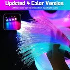 Split Car Starlight Headliner Kit, 4 Colors 12W Meteor Fiber Optic Star Ceiling Lights, 1000pcs*0.02in*9.8ft+240 RGBW Shooting Stars Lights for Car Home Theaters Roof Décor