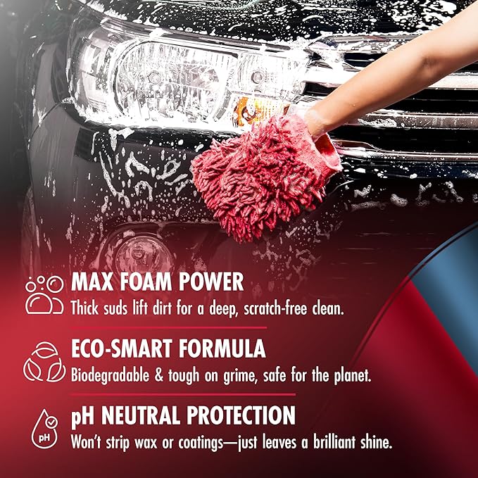 Liberty Foaming Car Wash Soap for Foam Cannon - pH Neutral Car Shampoo for Car Wash Foam Gun Pressure Wash, Thick Snow Pre-Wash Tackles Dirt, Safe for All Vehicles, Avoid Scratches on Trucks 16 fl oz