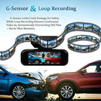 Dash Cam Front and Rear, 4K+1080P Dash Camera for Cars, 7Track Dual Car Camera with WiFi/APP Control, 64GB Card, 3.19" IPS Screen, WiFi, HDR, Night Vision, Parking Mode, Loop Recording