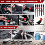 56Pcs Car Wash Cleaning Kit with Foam Gun, Car Wash Brush with Long Handle, Car Detailing Kit, Car Wheel Brush for Car Cleaning Supplies, Adjustable Hose Wash Sprayer-Quick Connector to Any Hose