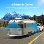ZEROXCLUB 4 Cameras Wireless RV Backup System with 7-Inch Monitor, 2 Rear Sharkfin 2 Side Cameras, IR Night Vision, IP69k Waterproof Recording, Compatible with Furrion Pre-Wired RV Truck Trailer BW4