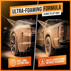 SwiftJet Orange Foam Car Wash Soap – pH Balanced Super Soapy Shampoo & Surface Cleaner – Thick Foaming Suds for Cars, Trucks, SUVs & Boats – Streak-Free Shine, Safe on Wax & Sealant (16 FL OZ)
