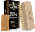 Care & Cool Suede and Nubuck Cleaning Premium Hog Hair Brush 3.94"x1.38" and Rubber Eraser - Gentle Cleaning, Nap Restoration - Ideal for Suede, Nubuck, Leather, Canvas, Knit