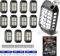 maXpeedingrods 12 Pods White Rock Lights 400LM 6000K, High Bright 432 SMD 5050 Chips with 43cm Wires, LED Underglow with Waterproof 3D Lens for Off-raod Truck Golf Cart Car Boat Motorcycle