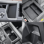 CDEFG 4Pcs for 2024 2025 2026 Lexus GX 550 Center Console Organizer 2024-2026 GX550 Accessories Middle Console & Armrest Hidden Storage Box & Cup Holder & Wireless Charging Mat(Not for Cool Box)