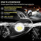 24 Pods White Rock Lights, 6000K Pure White Super Bright Wide Angle IP68 Waterproof LED Rock Lights for Trucks Pickup SUV UTV ATV Motorcycle Car Boats Underglow Lighting