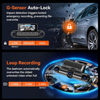 4K+3x1080P 4 Channel Dash Cam, 360° All-Around View Dash Camera for Cars, Free 128GB Card Included, Built-in GPS, 2.4GHz Wi-Fi & App, 8 IR Night Vision, G-Sensor, 24H Parking Mode(Supports 256GB Max)