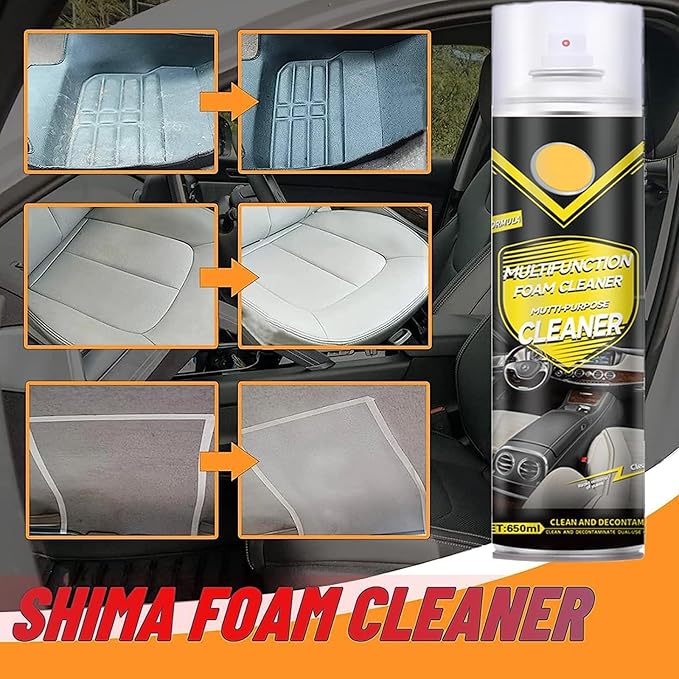 Multifunctional Foam Cleaner, Multifunctional Car Interior Foam Cleaner, Clean Your Dirty Like Magic, No Damage to the Car Interior(2pcs) (2)