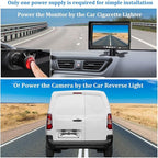 Kairiyard License Plate Backup Camera with 7 Inch Monitor, HD 1080P Reverse Camera Waterproof DIY Grid Lines No-Delay Wired Rear View Camera System for Truck Car SUV