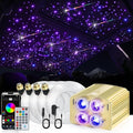Car Starlight Headliner Kit, 4 Colors 32W Twinkle & Meteor Fiber Optic Shooting Stars Lights, 2 in 1 Light Engine 1200pcs*0.03in*13.1ft+240 RGBW 4 Port Ceiling Starlights for Car Home Roof Décor