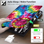 Case for 7" Kindle Paperwhite 12th Generation 2024 & Kindle Colorsoft Signature Edition 2024,360 Degree Rotating Swivel Leather Stand Folio Cover with Auto Wake/Sleep,Rainbow Color