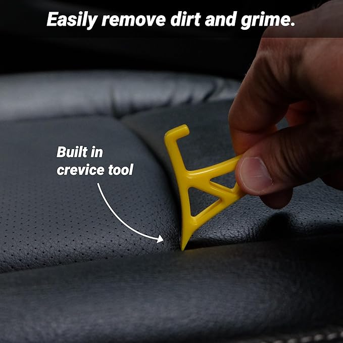Ultra Soft Boars Hair Detailing Brush, 3 in 1 Patent Pending Design, Detail Automotive Interior or Exterior, get Professional Results with Proper Detail Brushes Car Detailing