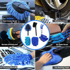 27Pcs Car Wash Cleaning Kit with Foam Gun, Car Detailing Kit, Auto Detail Supplies Tools With Wheel Drill Brush Set, Car Polishing Kit, Car Detailing Brush Set for Tires, Wheels, Interior & Exterior