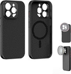 FREEWELL Pro Filmmaker Case for iPhone 15 Pro Max - Magnetic Filter & 17mm Lens Mount Black