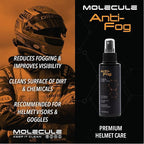 Molecule Helmet Care Kit | Premium Helmet Care | Includes Anti-Fog, Cleaner Polish, Helmet Refresh, and Rain Repel | Cleans and Details Helmets, Visors, and Goggles | 4 Ounces (1 Kit)