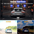 Dash Camera Car Front Rear, 4K/2.5K Full UHD Dash Camera for Cars, Included 32GB Card,1.47” IPS Screen Mini Dashcam,170°Wide Angle, Built-in Wi-Fi, WDR, Night Vision