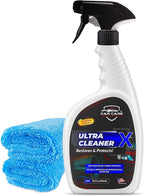 Ultra Cleaner X - Multi-Surface Automotive Cleaning Spray with 2 Microfiber Towels - Professional-Grade Washing & Detailing Formula for Vehicle Restoration & Protection - 32oz Bottle