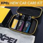 XPEL 3-Pack New Car Care Kit – Ceramic & Waterless Detailing for Paint, PPF & Glass | Ceramic Boost, Waterless Detail Spray, Streak-Free Glass Cleaner & Premium Microfiber Towel in Branded Case