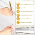 7 PCS Brass Wire Tube Brush Kit Wire Bottle Brushes, 11'' Long-Handle Wire Bristle Cleaning Pipe Cleaner, 6mm/8mm/10mm/12mm/15mm/20mm/22mm Brass Tube Brush for Tubes,Bottle,Keyboards,Glass