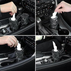 SINGARO Tissue Holder, 4 Pack Car Cup Holder Facial Tissues with Travel Tissue Bag, Quick and Convenient Flower Combination Car Tissue Box(4 Canisters/200 Tissues) Black