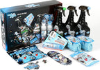 Car Cleaning Kit - Car Accessories for Interior and Exterior Cleaning, Glass Cleaner, Car Wipes, Auto Essentials