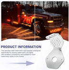 2Pcs Watermelon Light Brackets for Car Truck Underglow Side Tail Roof Auxiliary Lights,Stainless Steel Angled Mirror Turn Signal Mount Compatible with Partsam Watermelon LED Lights