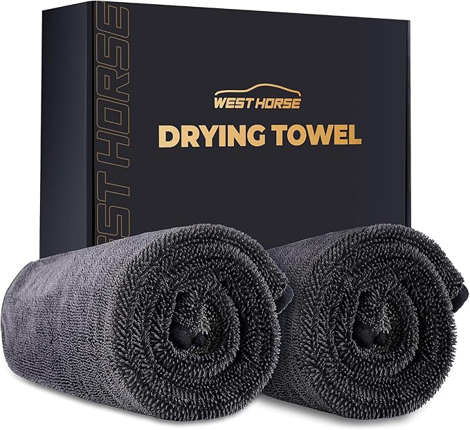 2-Pack Microfiber Car Drying Towel – Extra Large 24” x 36”, Streak-Free, Scratch-Free, and Ultra-Absorbent for Effortless Car Detailing