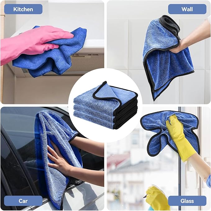 Shower Cleaning Cloths, Microfiber Towels for Cars, Soft, Absorbent, Quick Drying, and Non damaging car Cleaning Cloths, Car Drying Towels are Very Suitable for Cars, Trucks, Motorcycles