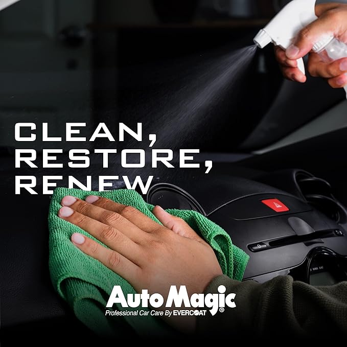 Auto Magic Complete Interior VOC Compliant Water-Based Silicone Cleaner Dressing for Plastic, Vinyl, Rubber, Leather, Dashboards with UV Protection and Anti Static