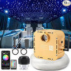 32W Twinkle Starlight Headliner Kit, 1000pcs of (0.03+0.04+0.06in)*13.1ft LED Fiber Optic Lights Kit, Star Ceiling Light+10 Crystals+Adapter+Car Use Plug for Car/Home with Music Mode