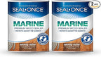 SEAL-ONCE Marine Ready Mix - 2 Gallon Penetrating Wood Sealer Waterproofer & Stain (Bronze Cedar). Water-Based, Ultra-Low VOC Formula for high-Moisture Areas to Protect Wood Docks, Decks & Piers.