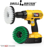 Drill Brush - Kitchen Tools - Grout Cleaner - Large Spin Brush Kit - Clean Stove, Oven Rack, Sink, Tile, Counter, Cabinets, Floors - Glass Cleaner - Upholstery, Leather, Fabric, Vinyl - Carpet Cleaner