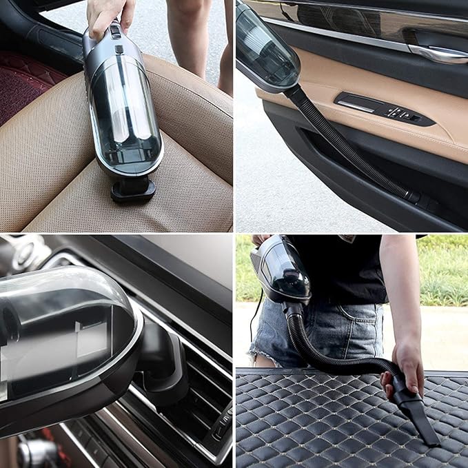 Portable Car Vacuum Cleaner: High Power Cordless Handheld Vacuum w/ 13 Foot Cable - 12V - Best Car & Auto Accessories Kit for Cleaning Car Interior