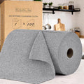 KitchLife Microfiber Cleaning Cloth Roll, 100 Pack - Tear-Away Microfiber Paper Towels, Lint-Free, Reusable, Washable for Kitchen, Car, Dishes, and Sensitive Surfaces (Dark Gray)