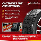 DURA-COATING TECHNOLOGY, Dressing Total Tire Kit, Single Car Kit - All Inclusive Tire Shine, and Cleaner Kit for a Lasting Shine and Brilliant Finish - 16 Ounce Tire Cleaning Spray - Made in The USA