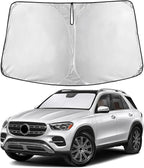 EcoNour Windshield Sunshade Compatible for Mercedes Benz GLE 350 450 2012-2024 2025 2026, Sun Visor for Front Windshield & Window Sun Shade Cover, UV Heat Blocker & Protector, Car Accessories